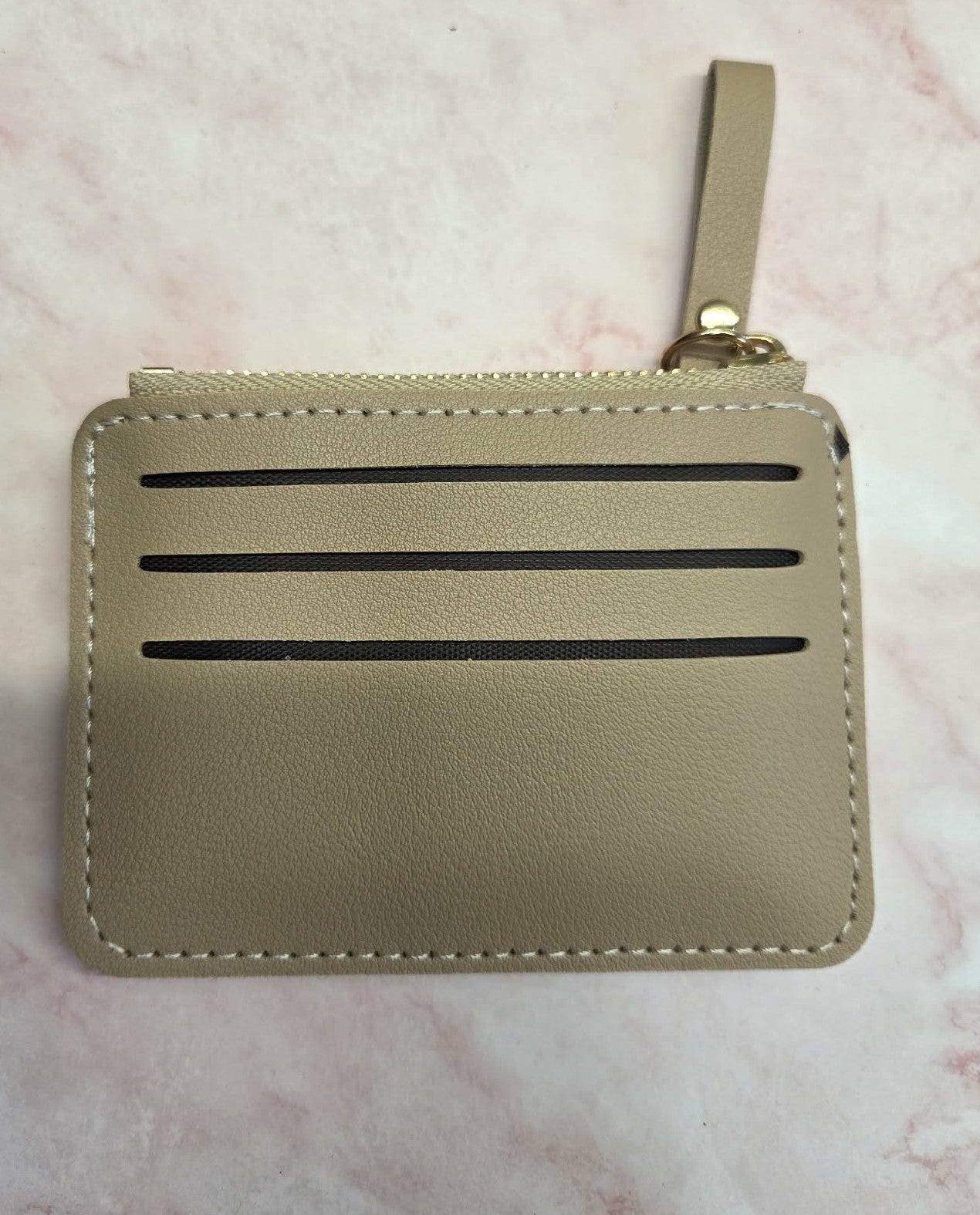Porte-monnaie - Simili cuir beige