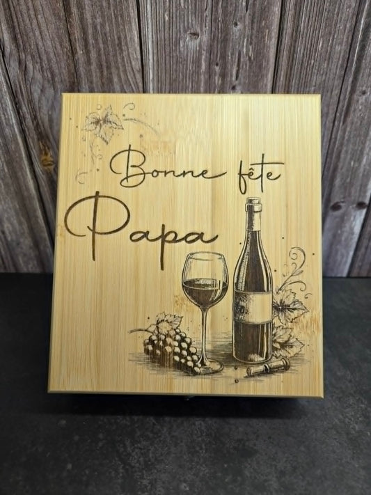 Coffret vin 4 pièces - "Bonne fête Papa"