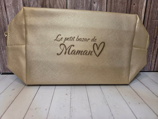 Gold toiletry bag - Mum