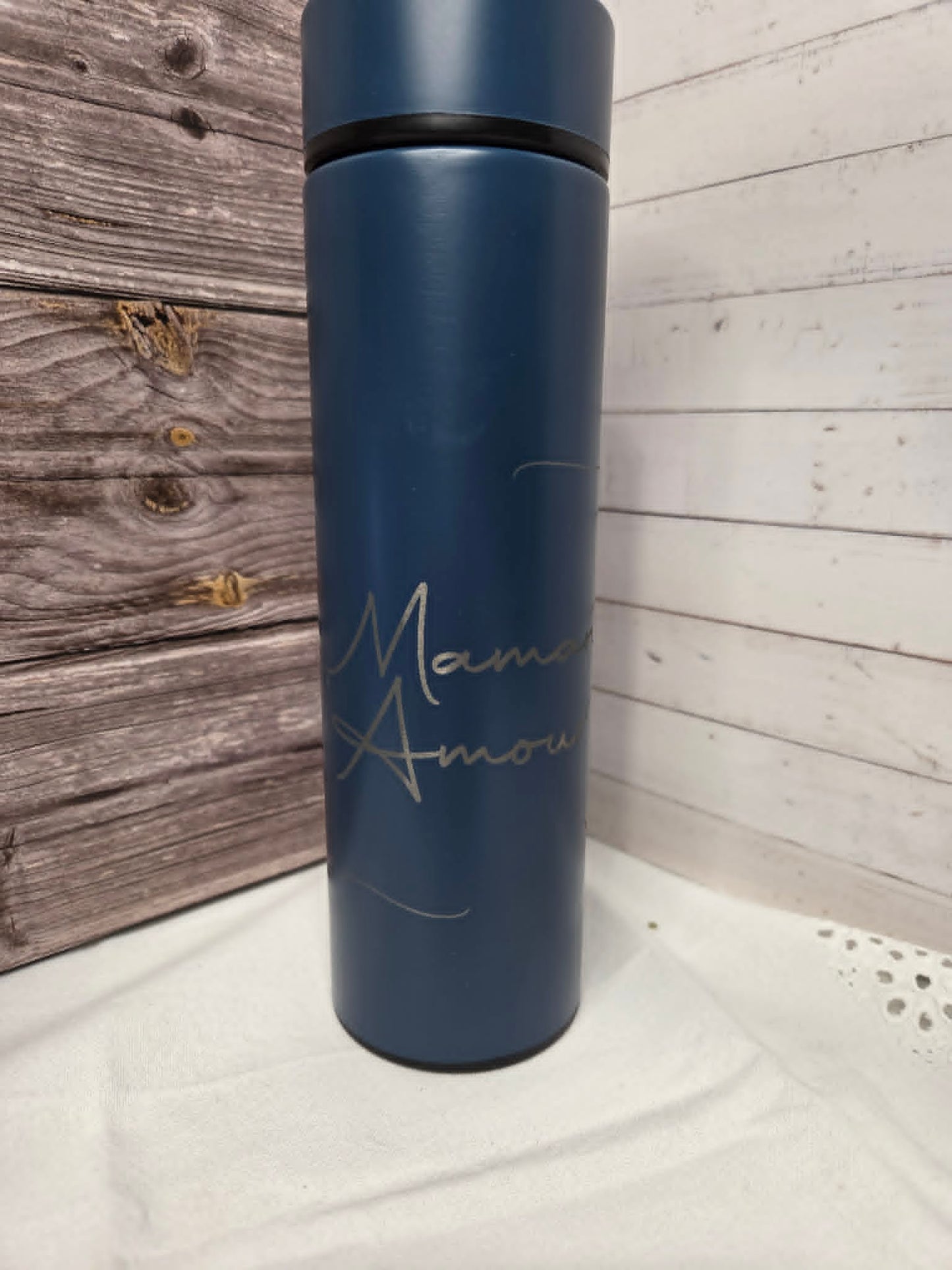Edelstahl-Trinkflasche mit Tee-Ei – Maman d'Amour