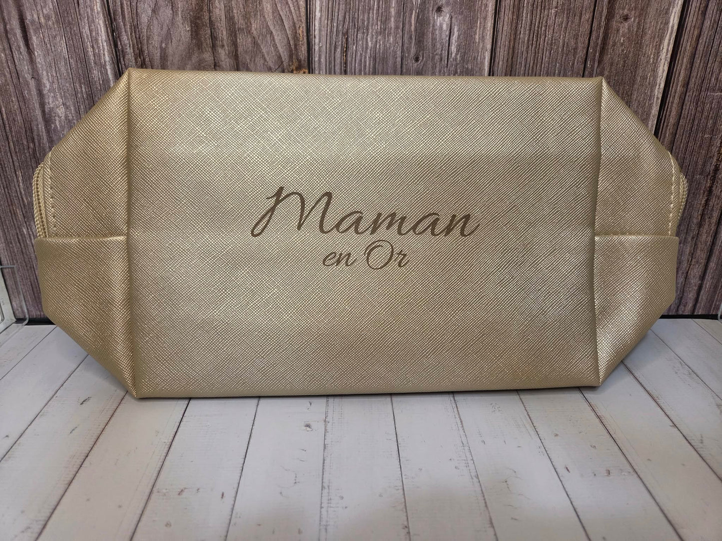 Trousse de toilettes dorée - Maman