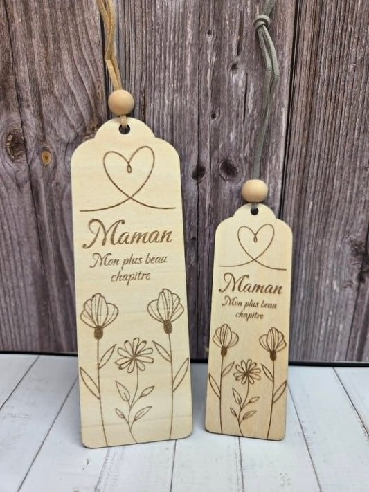 Wooden bookmark - Mum