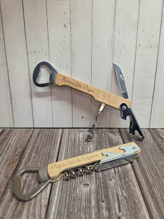 Customizable wooden corkscrew - Dad